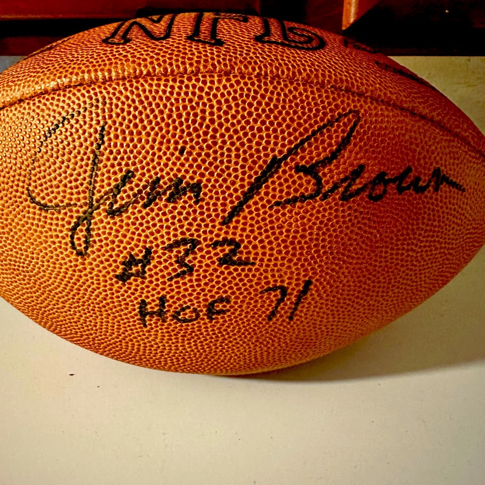 Authentic Jim Brown autographed official NFL football